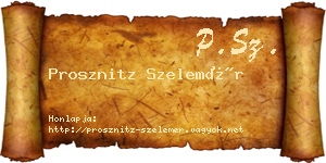 Prosznitz Szelemér névjegykártya